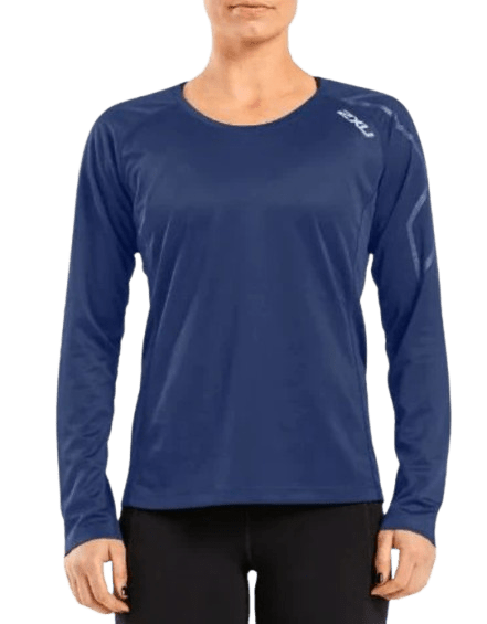 2XU Womens BSR Active L/S Tee - Navy - Padel Outlet 2XU