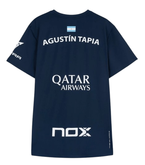 Agustin Tapia Sponsors AT10 Navy Blue T-Shirt - Padel Outlet nox