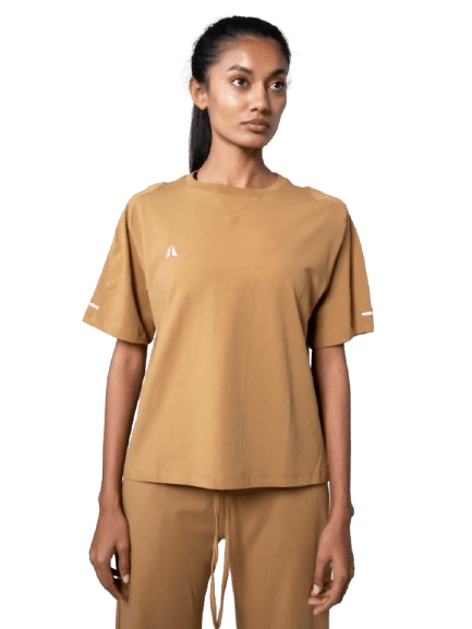 AORA ZENJA LOOSE SHIRT CARAMEL - Padel Outlet AORA