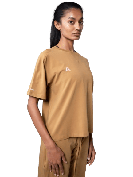 AORA ZENJA LOOSE SHIRT CARAMEL - Padel Outlet AORA