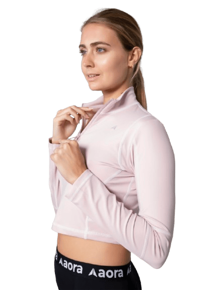 KANZEI ZIP LONGSLEEVE LIGHT PINK - Padel Outlet AORA