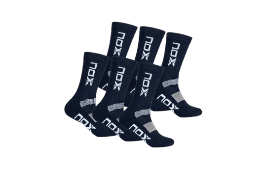 Long Nox Socks 6 Pairs Azul/Blanco - Padel Outlet Nox