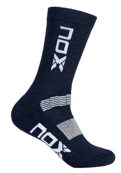 Long Nox Socks Azul blanco/Logo (39 - 45) - Padel Outlet Nox