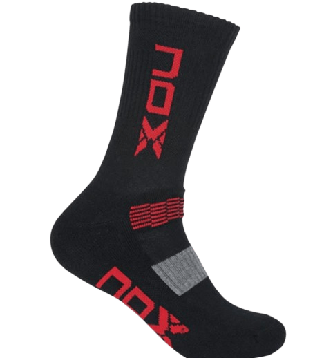 Long Nox Socks Black/Red Logo (39 - 45) - Padel Outlet Nox