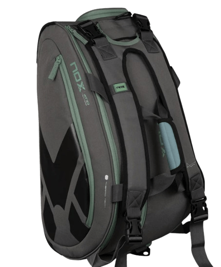 Nox AT10 Team Padel Bag Grey/Green - Padel Outlet Nox