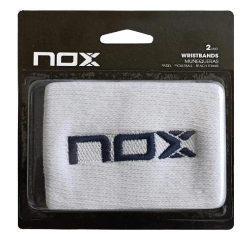 Nox wristband white/logo blue pack x2 - Padel Outlet Nox