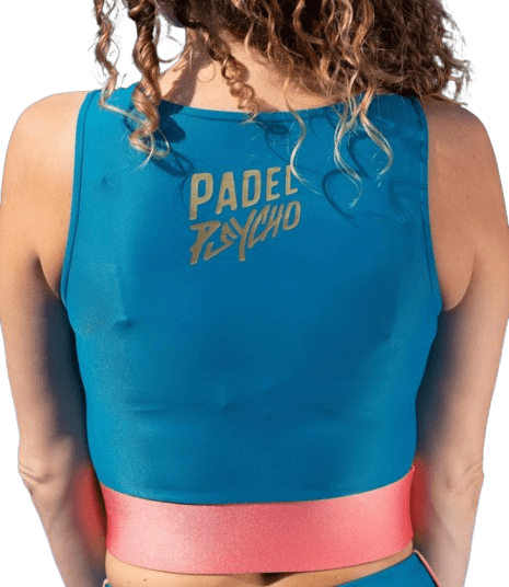 Padel Psycho Womens Top Ocean/Salmon - Padel Outlet Padel Psycho