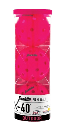 PICKLEBALL 10.1 PCKLBL X - 40 3 PK OPTIC PINK - Padel Outlet FRANKLIN