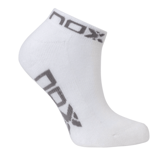 Short Nox Socks White/Gray Logo - Padel Outlet NOX