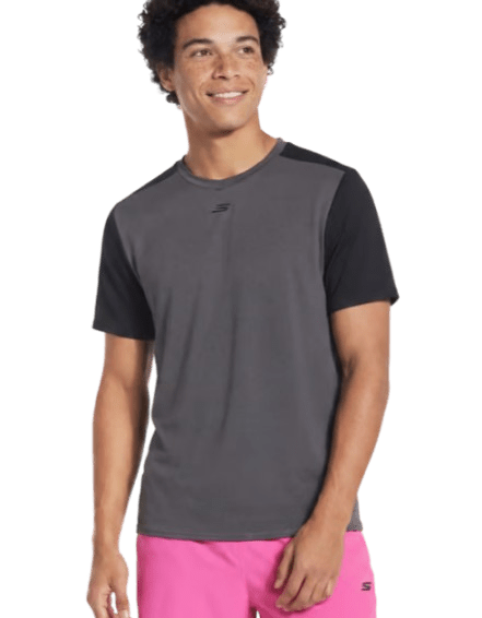 SKECHERS MENS T-SHIRT Pace Tee black / charcoal - Padel Outlet Skechers