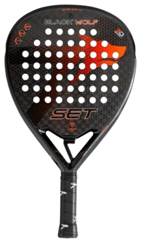 T Set Black Racket Wolf 12K Carbon 25 - Padel Outlet T SET