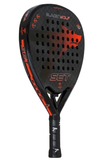 T Set Black Racket Wolf 12K Carbon 25 - Padel Outlet T SET