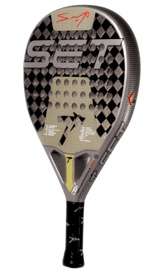 T SET PADEL RACKET PLATINUM WOLF SANYO 15K POWER 25 - Padel Outlet T SET