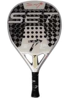 T SET PADEL RACKET PLATINUM WOLF SANYO 15K POWER 25 - Padel Outlet T SET