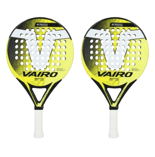 Vairo Across Yellow Padel Racket X2 - Padel Outlet VAIRO