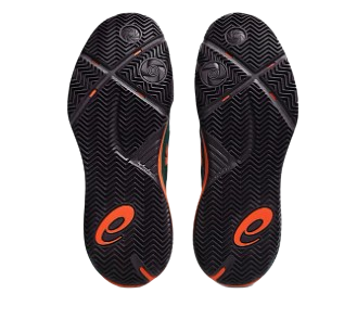 Asics Mens Padel Shoes Gel-Resolution X Padel - Jewel Green/Energy Orange