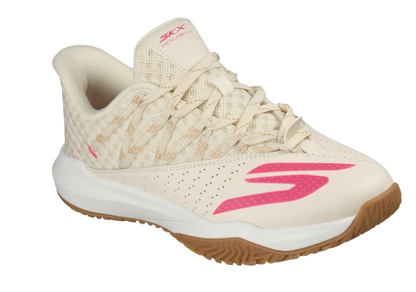 Skechers Womens Viper Court Rally Natural Burgundy