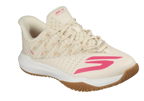 Skechers Womens Viper Court Rally Natural Burgundy
