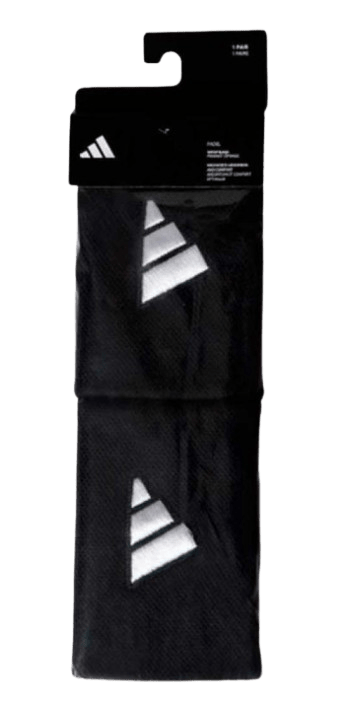 Adidas Long Black/White Wristbands X2 - Padel Outlet ADIDAS