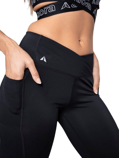 AORA FLARE YOGA PANT BLACK - Padel Outlet AORA