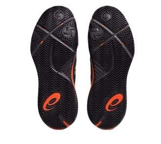 Asics Men's Padel Shoes Gel-Resolution X Padel - Jewel Green/Energy Orange - Padel Outlet Asics