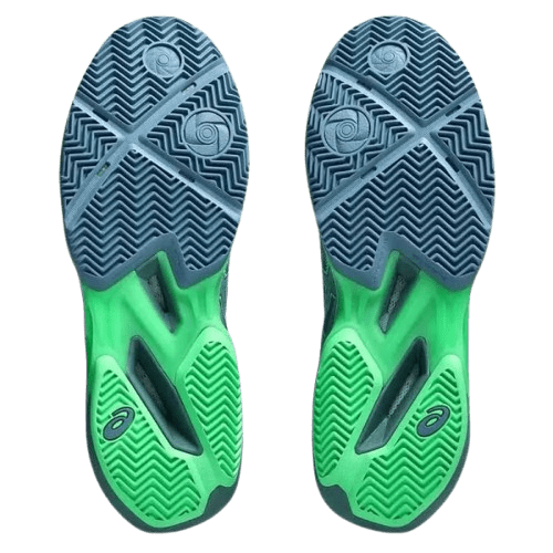 Asics Men's Padel Shoes SonicSmash FF – Saba Blue / Vital Green - Padel Outlet Asics