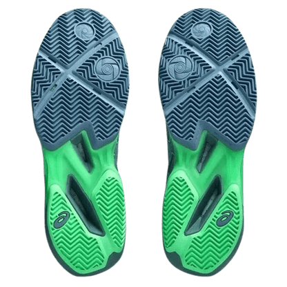 Asics Men's Padel Shoes SonicSmash FF – Saba Blue / Vital Green - Padel Outlet Asics