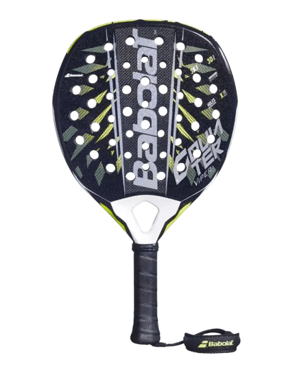 Babolat Counter Viper 2.6 2026 tennis racket with a sleek black and red frame, designed for powerful gameplay.