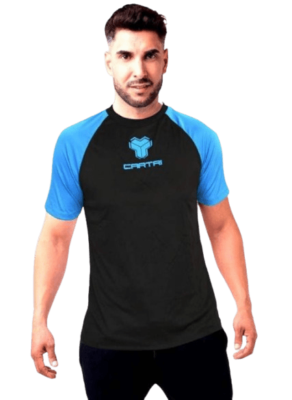 Cartri Match T-Shirt Black Blue - Padel Outlet CARTRI
