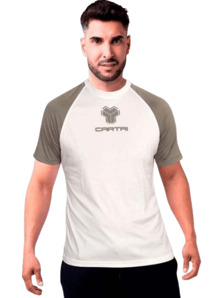 Cartri T-shirt Match White Grey T-shirt - Padel Outlet CARTRI