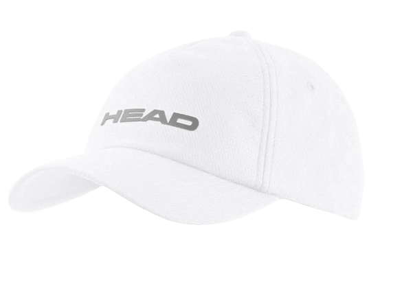 Black HEAD Head Performance cap with adjustable strap, featuring the brand logo on the front, designed for athletic wear and sun protection.
