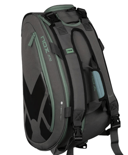 Nox AT10 Team Padel Bag Grey/Green - Padel Outlet Nox
