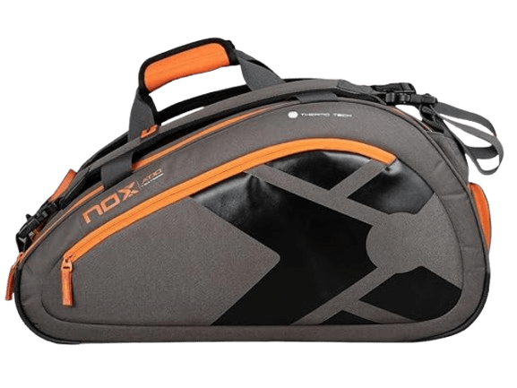 Nox AT10 Team Padel Racket Bag Grey/Orange - Padel Outlet Nox