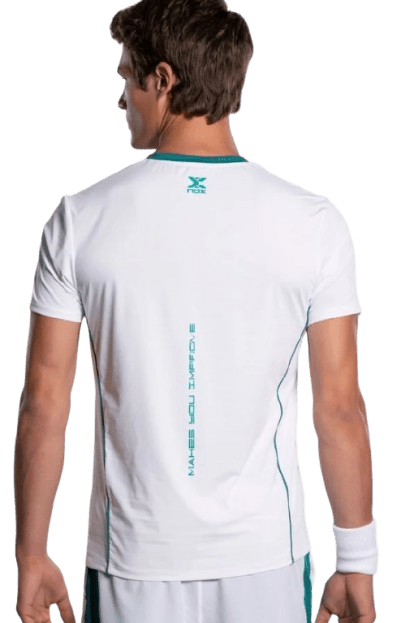 Nox Men's PRO T-shirt White/Ivy Green - Padel Outlet nox