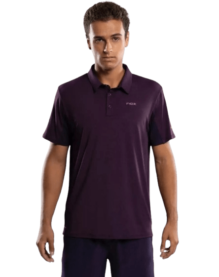 NOX Men's T-shirt Pro Deep Polo Purple - Padel Outlet nox