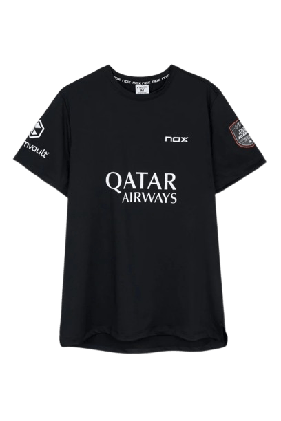 Nox NFA Sponsor Augustin Tapia Black T-Shirt - Padel Outlet NOX