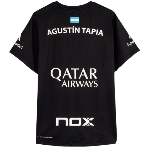 Nox NFA Sponsor Augustin Tapia Black T-Shirt - Padel Outlet NOX