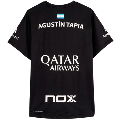 Nox NFA Sponsor Augustin Tapia Black T-Shirt - Padel Outlet NOX