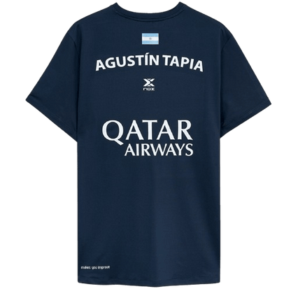 Nox NFA Sponsor Augustin Tapia Dark Blue T-Shirt - Padel Outlet nox
