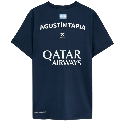 Nox NFA Sponsor Augustin Tapia Dark Blue T-Shirt - Padel Outlet nox