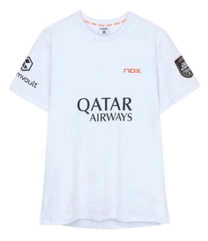 Nox Nfa Sponsors AT10 Agustin Tapia White T-Shirt 2026 - Padel Outlet nox