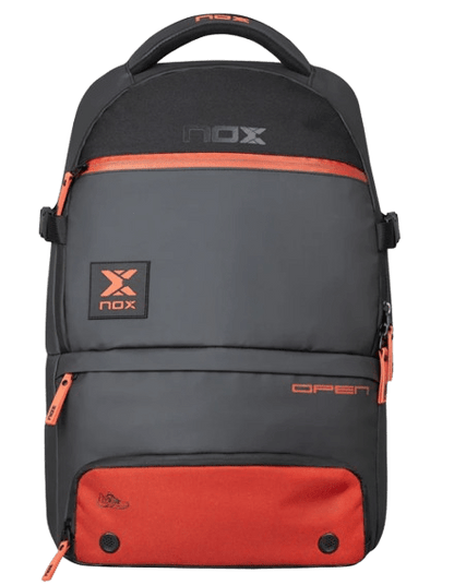 NOX PADEL RACKET BACKPACK LUXURY OPEN SERIES BLACK/RED - Padel Outlet Nox