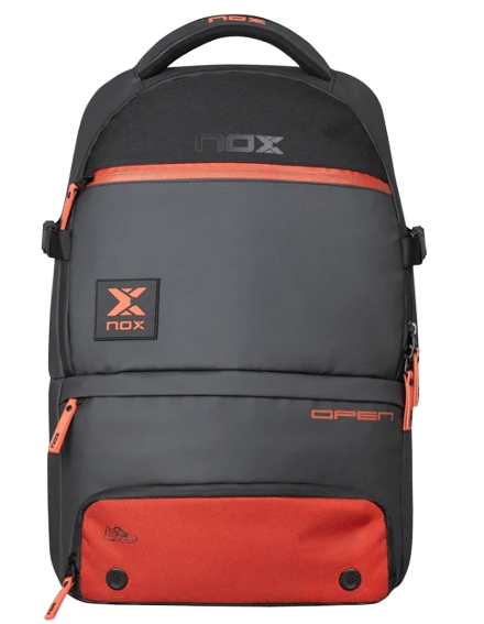 NOX PADEL RACKET BACKPACK LUXURY OPEN SERIES BLACK/RED - Padel Outlet Nox