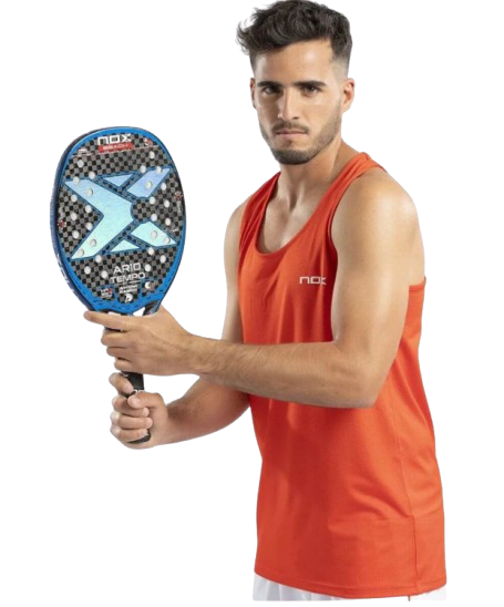 Nox Red Team Microperforated Tank Top with White Logo - Padel Outlet nox