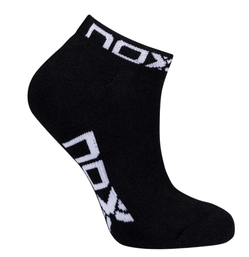 Nox Short Socks Black/White Logo (35 - 39) - Padel Outlet NOX