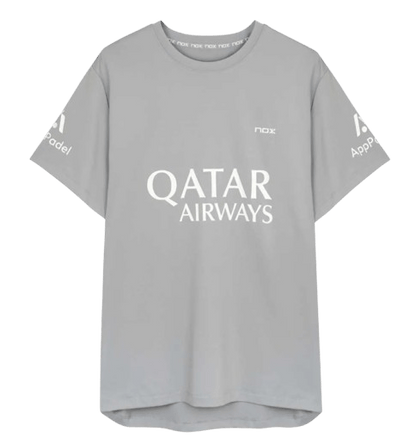 Nox Tshirt Agustin Tapia Sponsors AT10 Grey - Padel Outlet nox