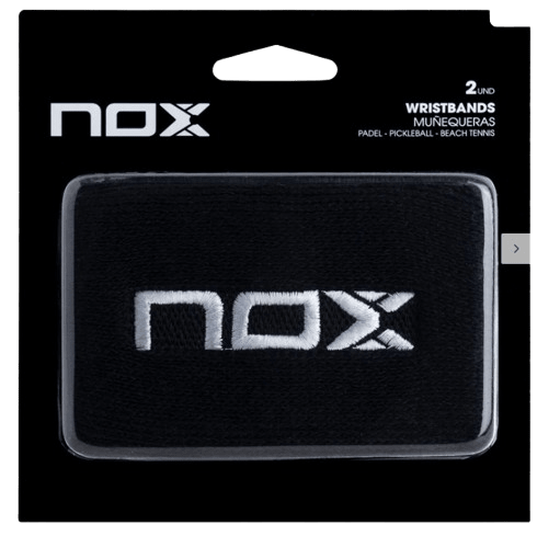 Nox wristband black/logo white pack x2 - Padel Outlet Nox
