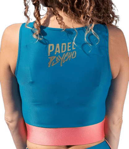 Padel Psycho Womens Top Ocean/Salmon - Padel Outlet Padel Psycho