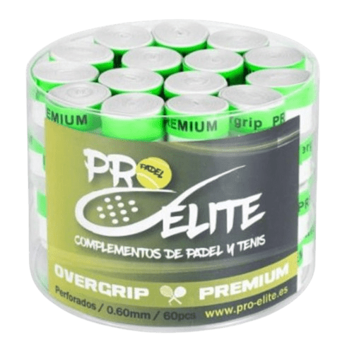 Pro Elite Premium Perforated Liso Blanco X60 Overgrips - Padel Outlet Pro Elite