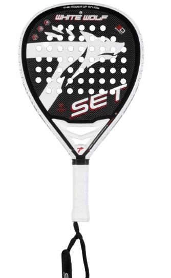 T SET PADEL RACKET WHITE WOLF 3K CARBON 25 - Padel Outlet T SET
